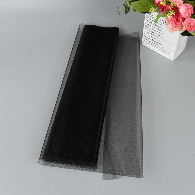 5/10m Wedding Decoration Tulle Roll Crystal Organza Sheer Fabric For Birthday Party Backdrop Wedding Chair Sashes Decor Yarn - Lasercutwraps Shop