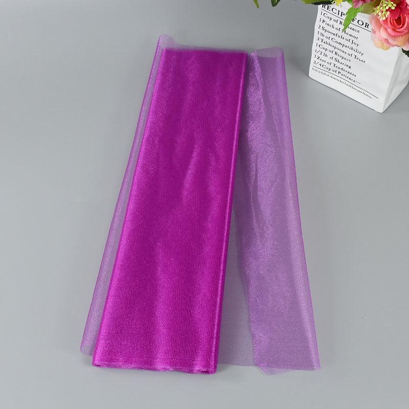 5/10m Wedding Decoration Tulle Roll Crystal Organza Sheer Fabric For Birthday Party Backdrop Wedding Chair Sashes Decor Yarn - Lasercutwraps Shop