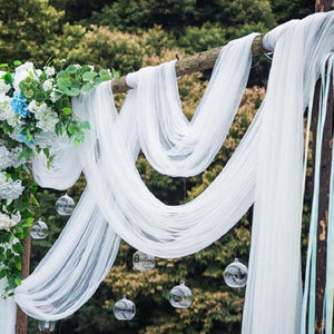 5/10m Wedding Decoration Tulle Roll Crystal Organza Sheer Fabric For Birthday Party Backdrop Wedding Chair Sashes Decor Yarn - Lasercutwraps Shop