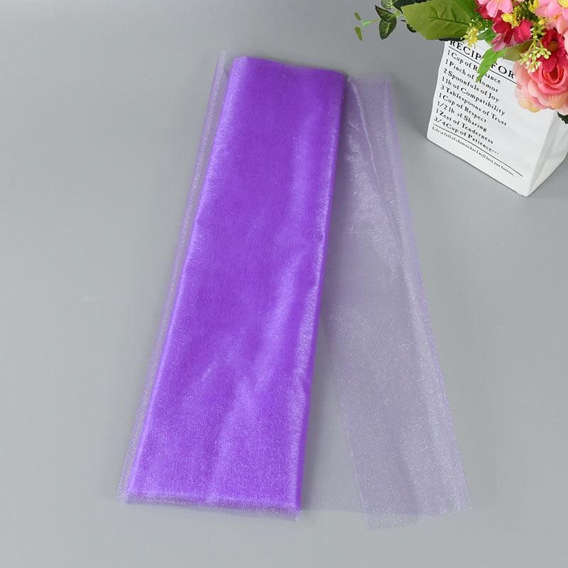 5/10m Wedding Decoration Tulle Roll Crystal Organza Sheer Fabric For Birthday Party Backdrop Wedding Chair Sashes Decor Yarn - Lasercutwraps Shop