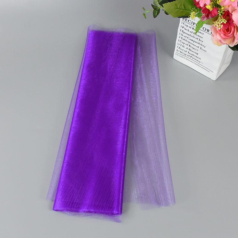5/10m Wedding Decoration Tulle Roll Crystal Organza Sheer Fabric For Birthday Party Backdrop Wedding Chair Sashes Decor Yarn - Lasercutwraps Shop