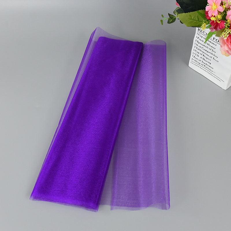 5/10m Wedding Decoration Tulle Roll Crystal Organza Sheer Fabric For Birthday Party Backdrop Wedding Chair Sashes Decor Yarn - Lasercutwraps Shop