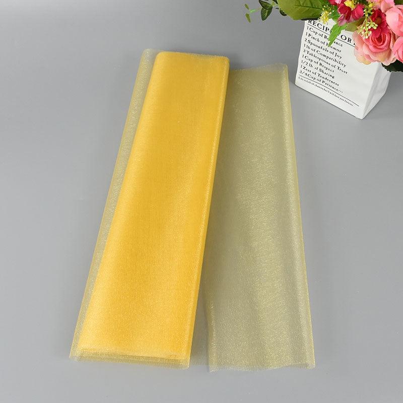 5/10m Wedding Decoration Tulle Roll Crystal Organza Sheer Fabric For Birthday Party Backdrop Wedding Chair Sashes Decor Yarn - Lasercutwraps Shop