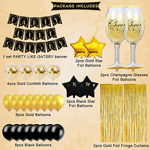 Gatsby Party Decorations Set of 29 Party Like Gatsby Banner Birthday Decor Kit - Lasercutwraps Shop