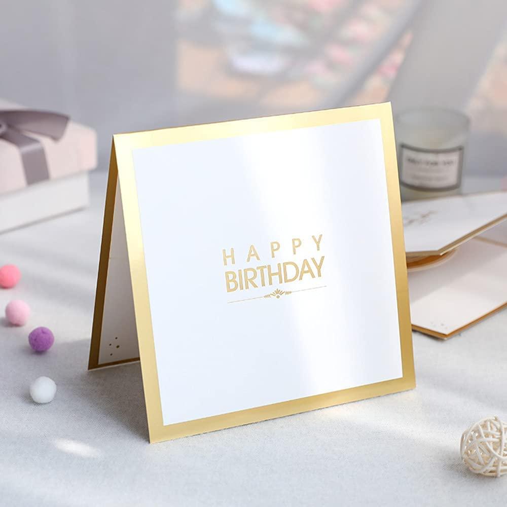 Foil Cake 3D Greeting Card Happy Birthday Handmade Birthday Gift Cute Birthday Card - Lasercutwraps Shop