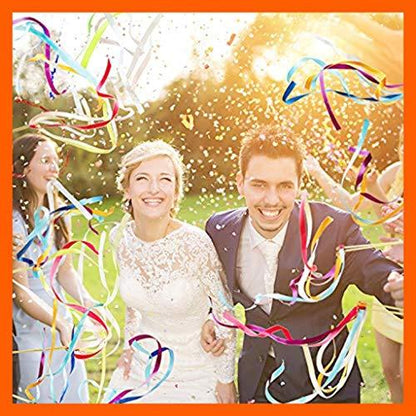 100 Pack Ribbon Wands Wedding Streamers with Bells - Lasercutwraps Shop