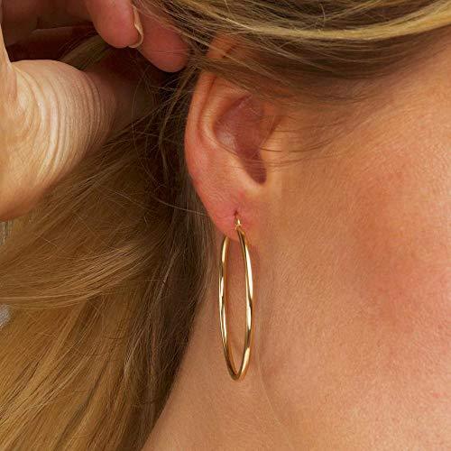 Small Gold Hoop Earrings for Women, 14K Gold Plated 925 Sterling Silver Post Hypoallergenic Chunky Mini Hoops Earrings - Lasercutwraps Shop