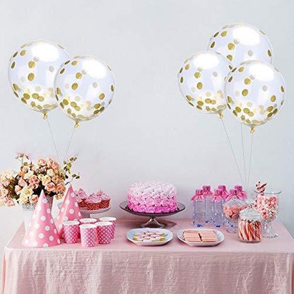 Happy Birthday Banner with 5 pcs Gold Confetti Balloons, Green - Lasercutwraps Shop