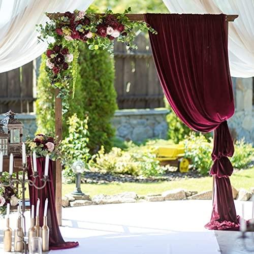 Burgundy Wedding Arch Draping Panels for Wedding Ceremony - Lasercutwraps Shop