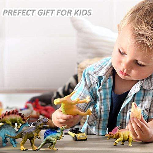 Realistic Dinosaur Figure Toys, 6 Pack 7" Large Size Plastic Dinosaur Set for Kids Birthday - Lasercutwraps Shop