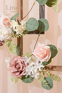 Garden Dusty Rose 25 pcs Artificial Wedding Flowers Combo for Wedding Bouquets Centerpieces - Lasercutwraps Shop