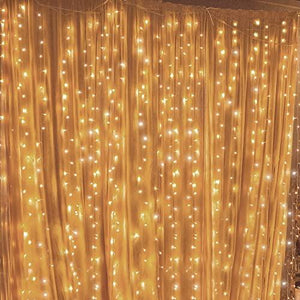 300 LED Window Curtain String Light Wedding Party Home Garden Outdoor Wall Decorations - Lasercutwraps Shop