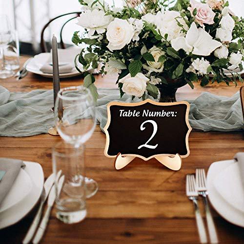 Mini Chalkboard Signs, 20 Pack Framed Small Chalkboard Labels with Easel Stand, Wooden Blackboard for Table Numbers, Food Signs, Wedding Signs, Place Cards and Event Decorations - Lasercutwraps Shop