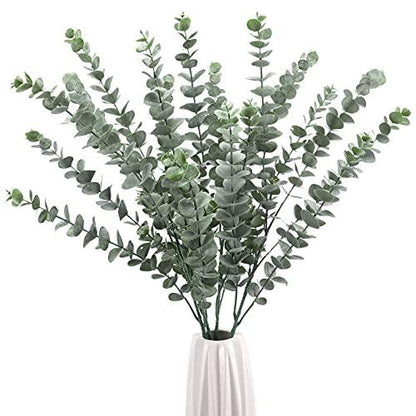 24 Inches Tall 4pcs Faux Eucalyptus Branches Artificial Eucalyptus Stems - Lasercutwraps Shop