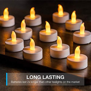 12pcs LED Candles, Realistic Tea Lights Candles, LED Tealight Candles, Flickering Bright Tealights, Battery Operated Candles, Flameless Candles - Lasercutwraps Shop