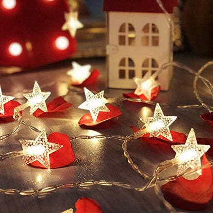 Twinkle Star 100 LED Star String Lights, Plug in Fairy String Lights Waterproof, Extendable for Indoor, Outdoor, Wedding Party, Christmas Tree, New Year, Garden Decoration, Warm White - Lasercutwraps Shop