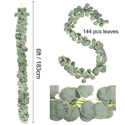 Artificial Eucalyptus Garland Leaves Decorations for Wedding Table - Lasercutwraps Shop