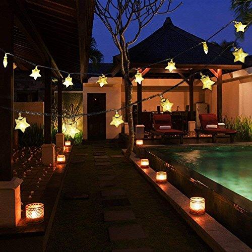 Twinkle Star 100 LED Star String Lights, Plug in Fairy String Lights Waterproof, Extendable for Indoor, Outdoor, Wedding Party, Christmas Tree, New Year, Garden Decoration, Warm White - Lasercutwraps Shop