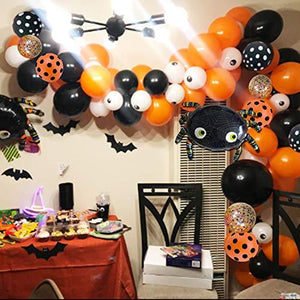121 Pack Halloween Balloon Arch Garland Kitwith Mylar Spider Balloon for Kids Halloween Theme Party - Lasercutwraps Shop