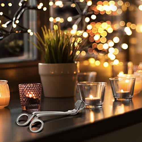 Candle Wick Trimmer, Polished Stainless Steel Wick Clipper Cutter, Scissors, Reaches Deep Into Candles to Cut Spent Wicks, Allow Cleaner Burn and Prevent Soot Buildup - Lasercutwraps Shop