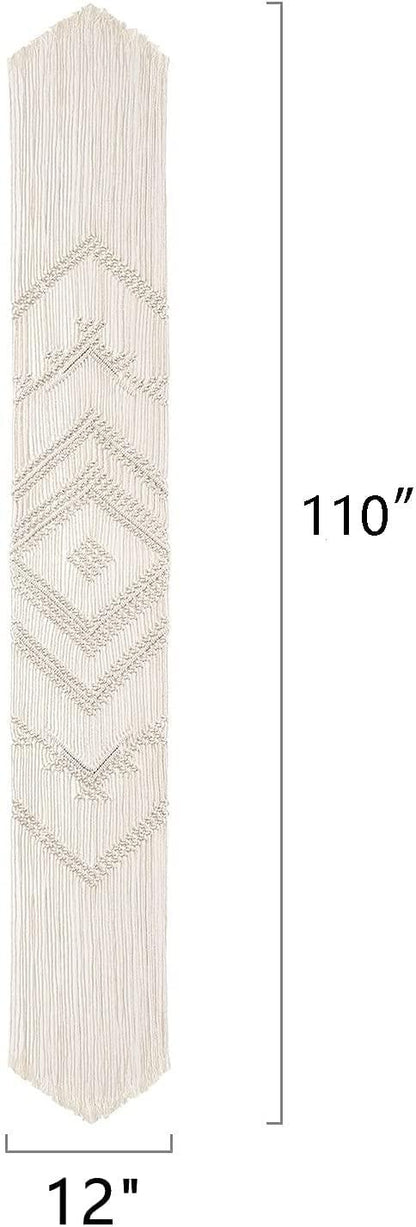 110 Inches Macrame Table Runner Woven Wedding Table Decor Handmade - Lasercutwraps Shop