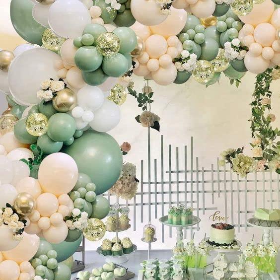 143pcs Sage Green Balloon Garland Arch Kit for Wedding Birthday Party Baby Shower - Lasercutwraps Shop