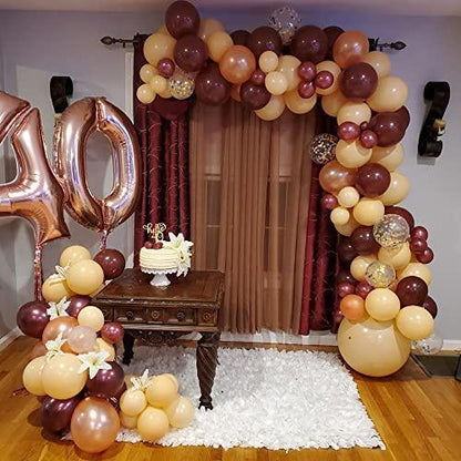 117pcs Burgundy Balloon Garland Kit for Wedding Bachelorette Birthday Decorations - Lasercutwraps Shop