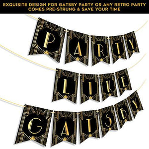 Gatsby Party Decorations Set of 29 Party Like Gatsby Banner Birthday D –  Lasercutwraps Shop