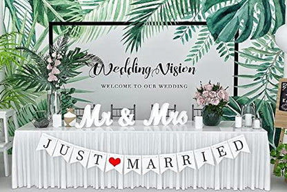 Wedding Decorations Set,Large Mr and Mrs Sign & Just Married Banner - Lasercutwraps Shop