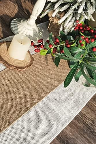 Burlap Table Runner Rustic Table Runner Farmhouse Table Decor - Lasercutwraps Shop