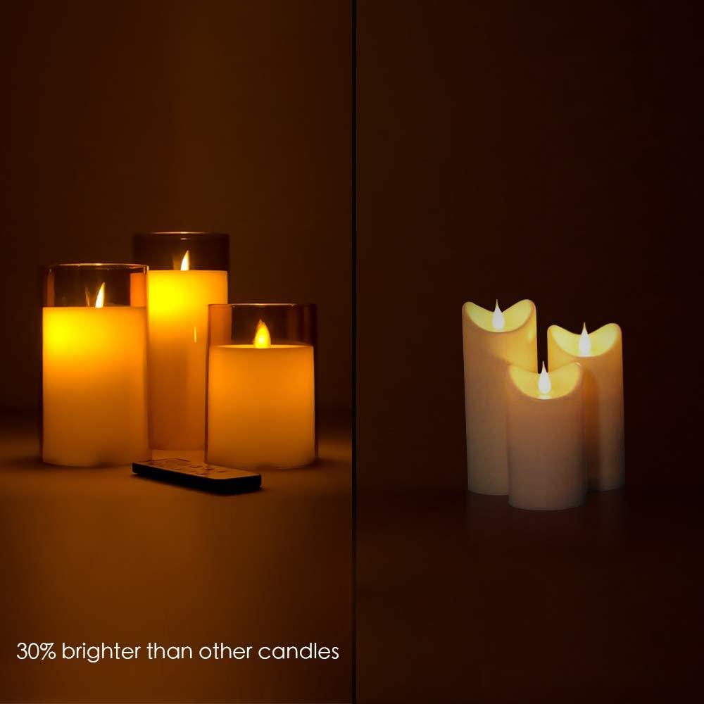 Flickering Flameless Candles Battery Operated Candles Imitation glass Candles with Remote - Lasercutwraps Shop