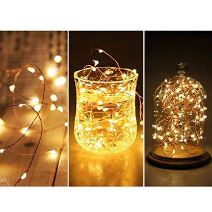 200 LED 66 FT Copper String Lights Fairy String Lights 8 Modes LED String Lights USB Powered with Remote Control for Christmas Tree Wedding Party Home Decoration, Warm White - Lasercutwraps Shop