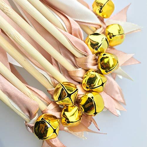 100 Pack Ribbon Wands Wedding Streamers with Bells - Lasercutwraps Shop