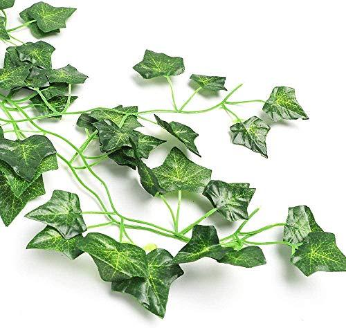 12 Pack 98 Feet Fake Ivy Leaves Artificial Ivy Garland Greenery Garlands Hanging Plant Vine for Wedding Wall Party Room Astethic Stuff Decor - Lasercutwraps Shop