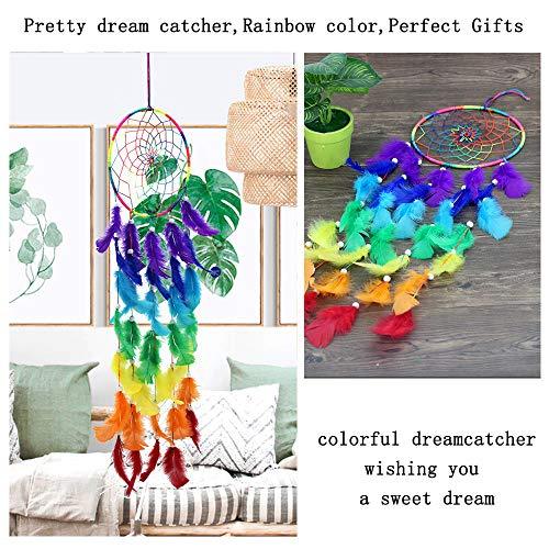 Dream Catchers for Kids Gift, Rainbow Dream Catcher Wall Hanging Decor, Boho Dreamcatcher - Lasercutwraps Shop