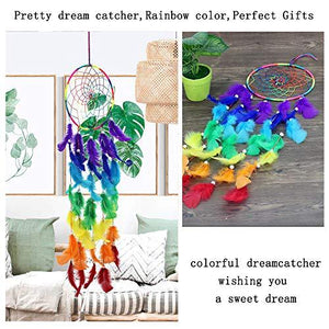Dream Catchers for Kids Gift, Rainbow Dream Catcher Wall Hanging Decor, Boho Dreamcatcher - Lasercutwraps Shop
