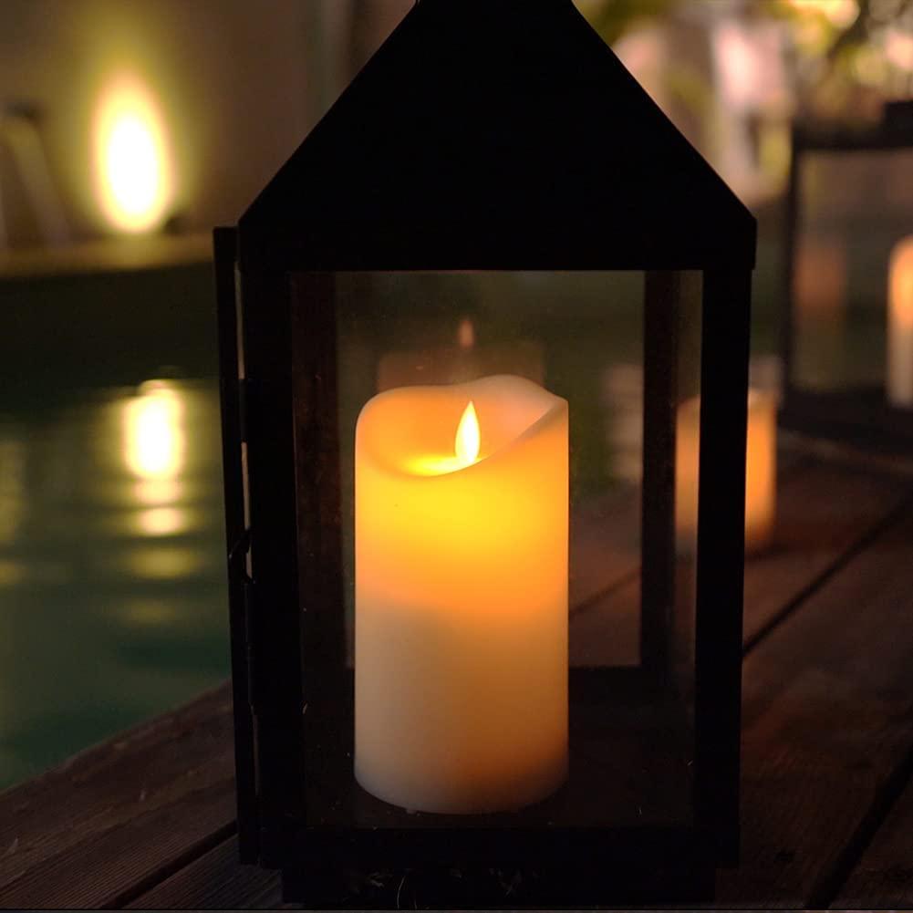 6” x 3.25” Outdoor Waterproof Flameless Candles, Flickering Moving Flame LED Candles - Lasercutwraps Shop
