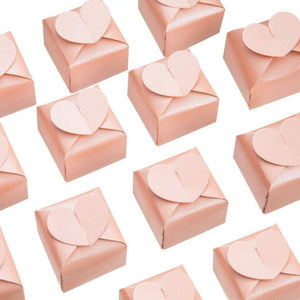 Pink Favor Box Bulk 2.5x2x2.5 inches with Heart Bow Party Favor Box,Pink,Pack of 50 - Lasercutwraps Shop