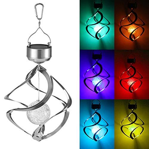 LED Color Changing Solar Revolving Wind Chimes Add a Colorful Wind Chime to Your Place - Lasercutwraps Shop