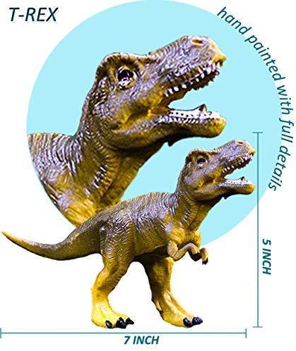 Realistic Dinosaur Figure Toys, 6 Pack 7" Large Size Plastic Dinosaur Set for Kids Birthday - Lasercutwraps Shop