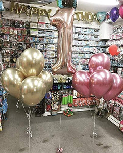 Rose Gold Number 1 Balloon, 40 Inch - Lasercutwraps Shop