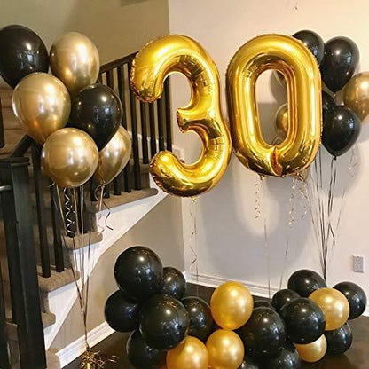 40inch Gold Number 30 Balloon Party Festival Decorations Birthday Party Supplies - Lasercutwraps Shop