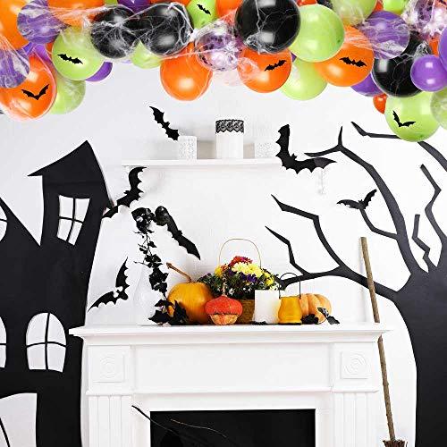 155 Pieces Halloween Balloon Garland Arch Kit for Halloween Party Background Classroom Decoration - Lasercutwraps Shop