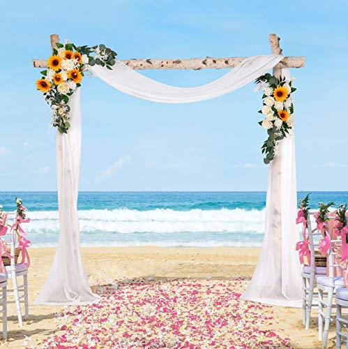 3pcs Sunflower Artificial Wedding Arch Flowers Kit, Wedding Arch Draping Fabric - Lasercutwraps Shop