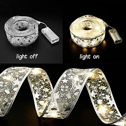 Christmas Ribbon Lights for New Year Party Weddings Christmas Tree Decorations - Lasercutwraps Shop