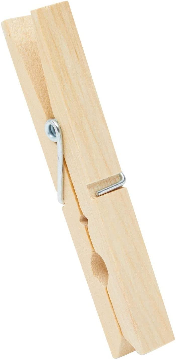 100 Pack Wooden Clothespins, 4 inch Heavy Duty Clothes Pins for Hanging, Outdoor, Crafts - Lasercutwraps Shop