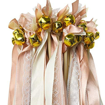 100 Pack Ribbon Wands Wedding Streamers with Bells - Lasercutwraps Shop