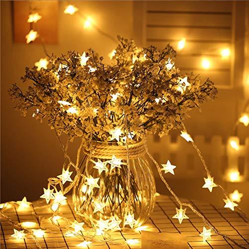 Twinkle Star 100 LED Star String Lights, Plug in Fairy String Lights Waterproof, Extendable for Indoor, Outdoor, Wedding Party, Christmas Tree, New Year, Garden Decoration, Warm White - Lasercutwraps Shop