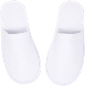 Non-Slip Disposable Slippers, Closed Toe for Hotel Guest and Spa (24 Pairs) - Lasercutwraps Shop
