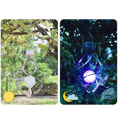 LED Color Changing Solar Revolving Wind Chimes Add a Colorful Wind Chime to Your Place - Lasercutwraps Shop